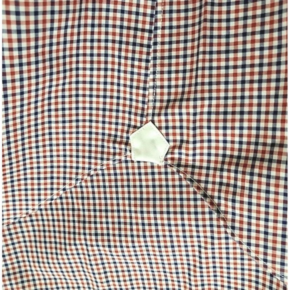 Bonobo Wear Mens Patriotic Plaid Button-Up Shirt Red Blue College 37in Chest New - Picture 6 of 8